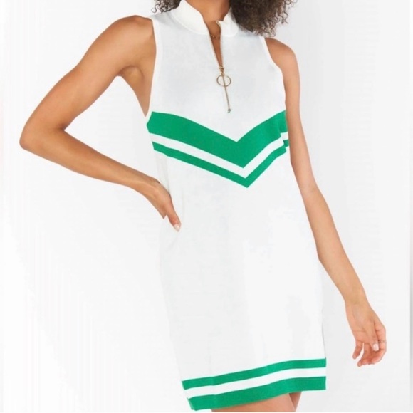 Show Me Your MuMu Dresses & Skirts - Show Me Your Mumu Zoe Zip Dress Green Stripe Knit REVOLVE $148